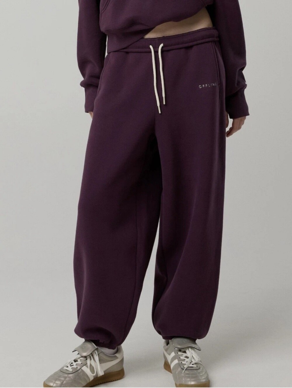 aerie - Cloud Fleece Baggy Joggers Cool Berry - M